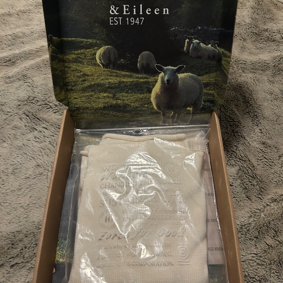 Frank & Eileen Monterey Rolled Funnel Neck Sweater in Cream - Picture 6 of 6